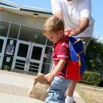 Little boy resisting