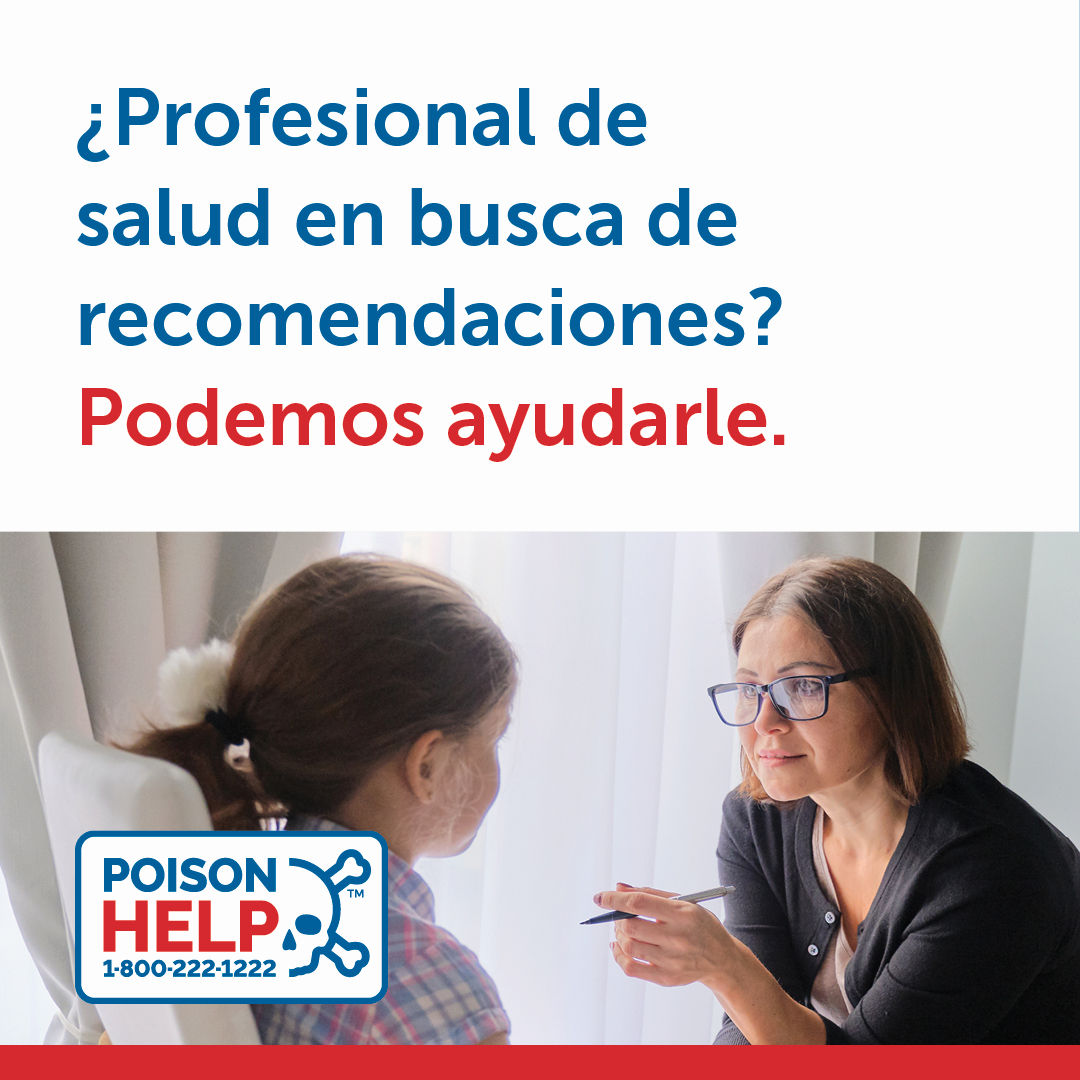 "Cuidado de la salud proveedor necesitando veneno recomendar-aciones?" ("Healthcare provider needing poison recommendations?”)