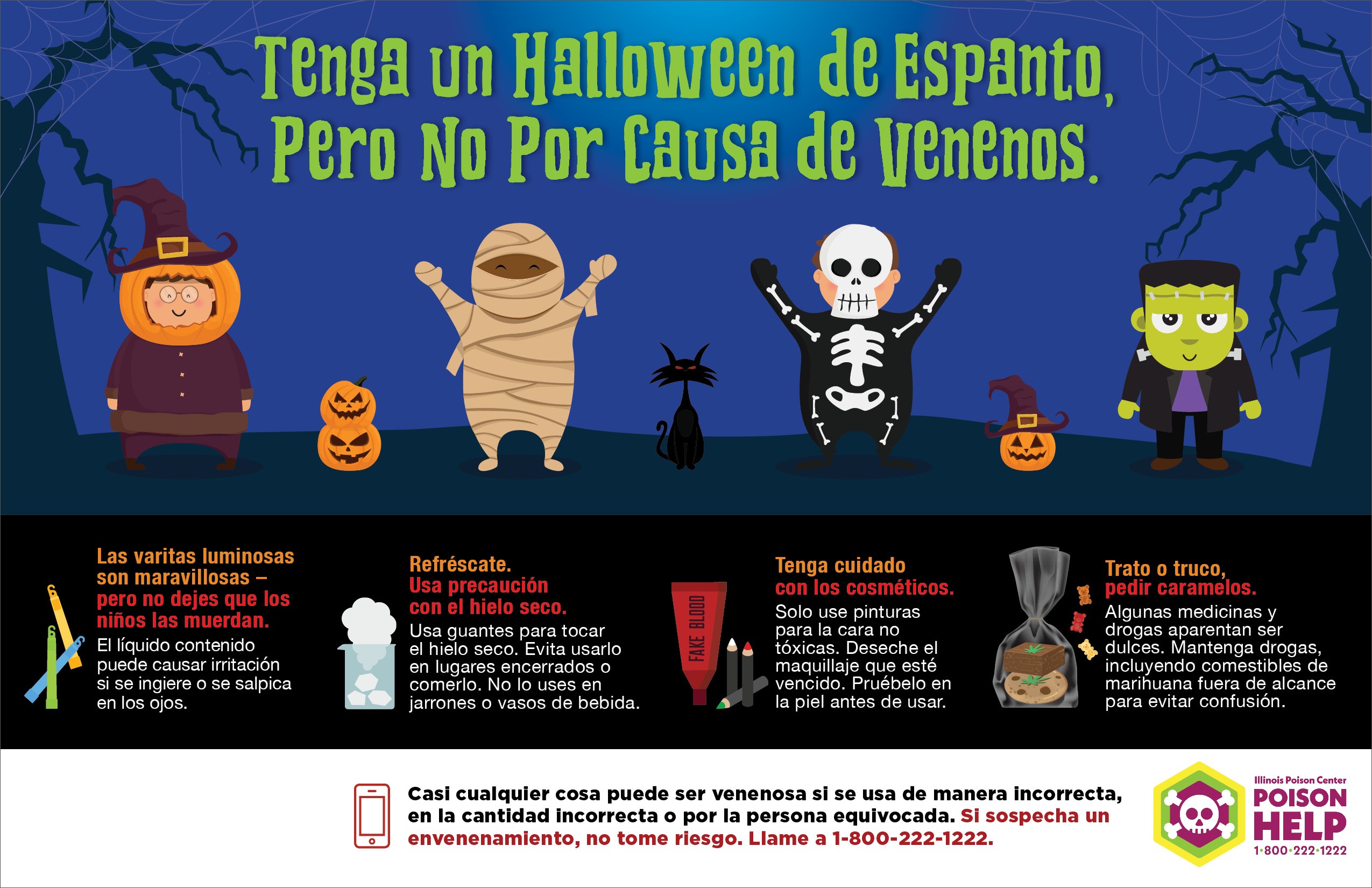 Que tengas un Halloween aterrador, pero no a causa de los venenos.