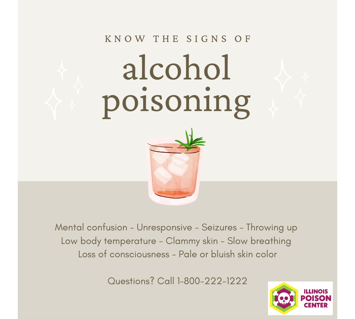 Know the signs of alcohol poisoning